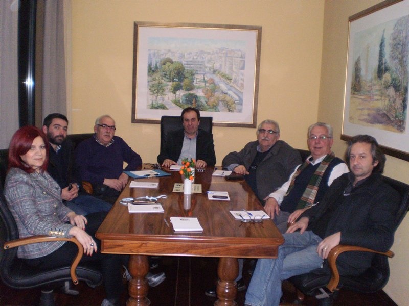 Επίσκεψη του ΣΥΡΙΖΑ στο νέο πρόεδρο του Επιμελητηρίου Λάρισας Σωτ. Γιαννακόπουλο