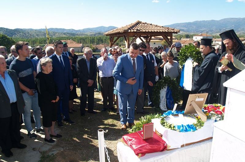 Επικήδειος του δημάρχου Ελασσόνας στην υποδοχή των οστών του ήρωα Ηλ. Δαλαμάγκα