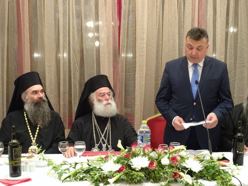 Τον Πατριάρχη Αλεξανδρείας και πάσης Αφρικής κκ. Θεόδωρο προσφώνησε ο δήμαρχος Ελασσόνας Ν. Ευαγγέλου